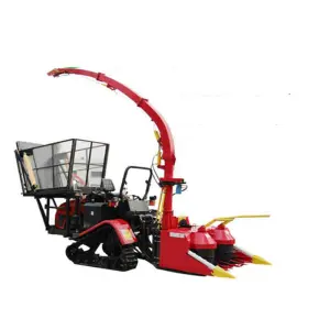Crawler Corn Pasture Forage Harvester and Cutting Machine/crawler Grass Sorghum Forage Harvesting and Crushing Machine