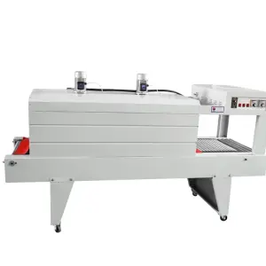 Electrically Driven Semi-Automatic Heat Tunnel Wrapping Machine for PE PVC PP Films for Beverages Textiles Commodities Wood