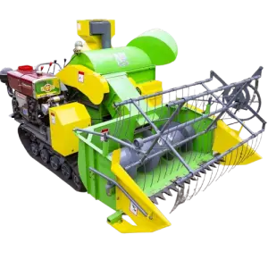Combine Harvester Machine for Rice Wheat Corn Olive Harvesting Mini Wheat Harvester with Competitive