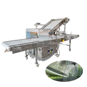 Quick-Cut Greens Harvester Automated Microgreen Tray Seeding Machine Microgreen Tray Harvesting Machine with Conveyor Belt