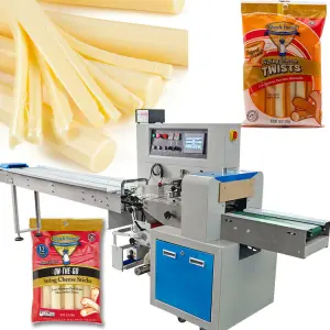 Fully Automatic Food Pillow Flow Wrapping Machine Suitable for Cheese Slices Stick Shrimp Sticks Wrapping
