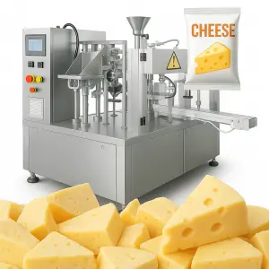Premade Stand up Zipper Pouch Automatic Mozzarella Slice Cheese Fill Packing Machine