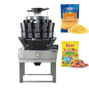 14 Heads Multihead Combination Weigher Machine Sticky Food Meat Cheese Weighing Packaging Machines