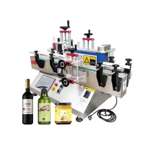 Tabletop Round Small Automatic Labeling Machine Round square Bottle Cosmetic Wine Beverage Glass Bottle Labeling Machine