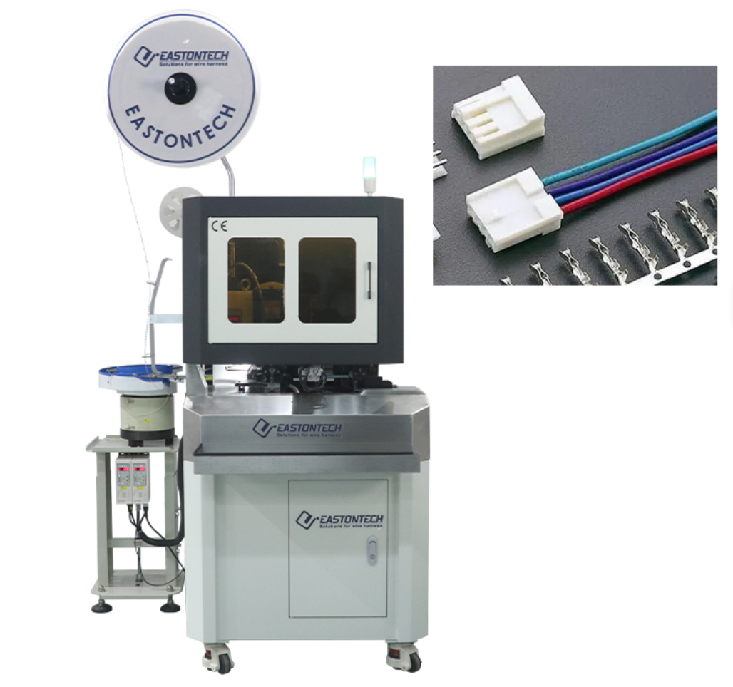 EW-5345 Full-Auto Multicore Cable Manufacturing Equipment Sheathed Wire Cutting Stripping Crimping Insert Housing Machine