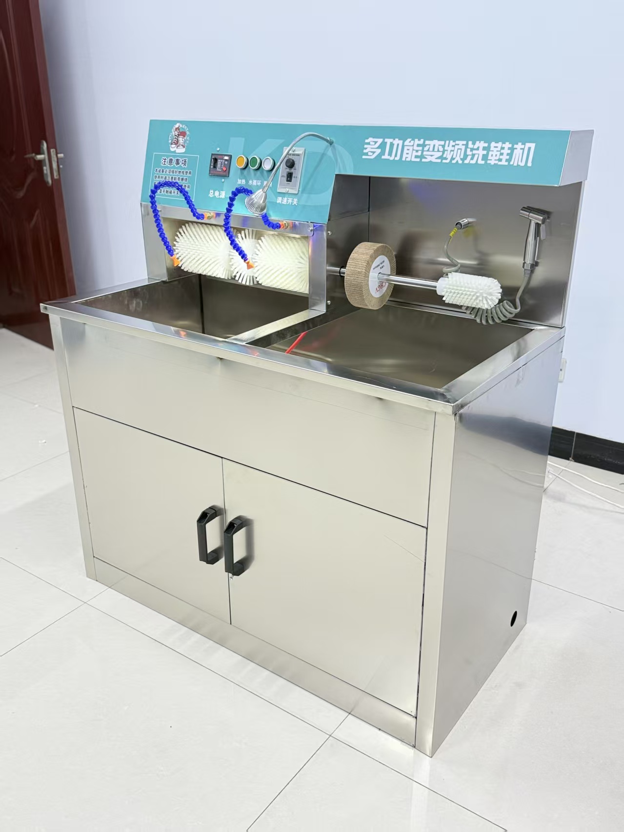 Automatic Semi Manual Commercial Industry Shoes Washing Machine Shoes Sterilizing and Drying Portable Shoe Polishing Machine