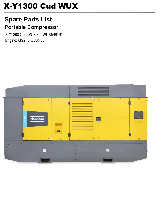 Atlas Copco Y1300 Air Compressor Machine