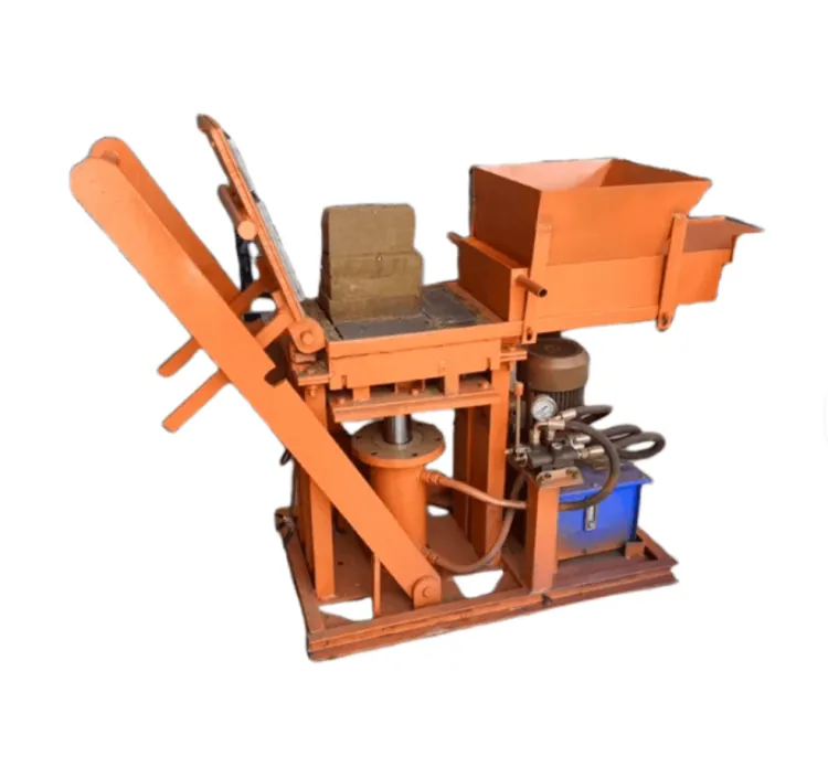Custom Molds to Produce Solid Bricks 4at a Time. Low Hydraulic Pressing Clay Soil Interlocking Block Brick Making Machine