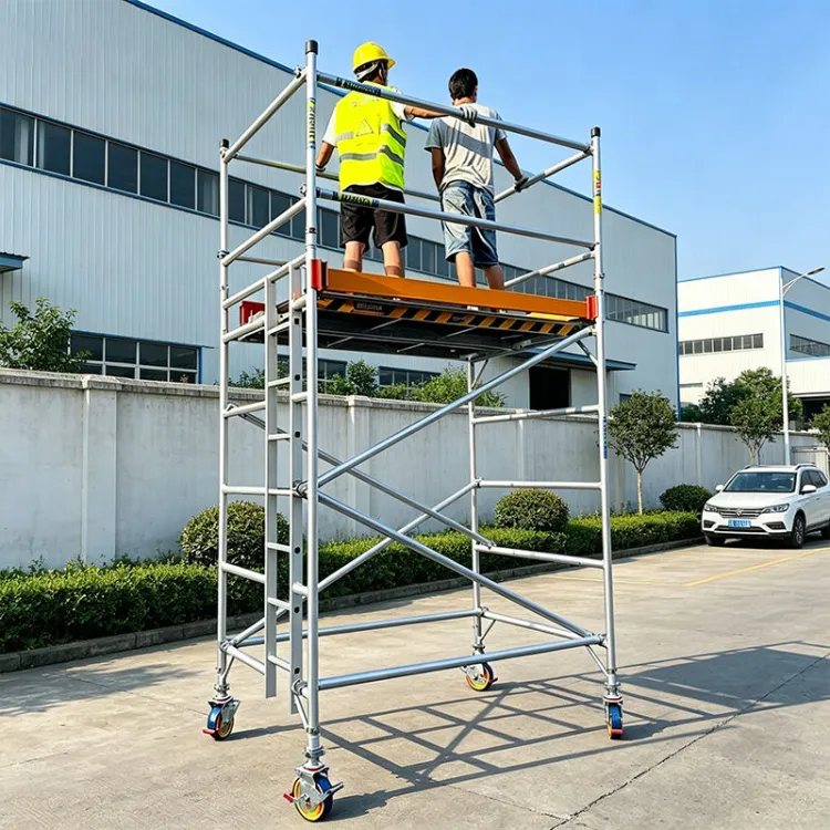 Construction Industry Modern Design Mobile Industrial Scaffold Tower Aluminum Alloy Access Industrial Scaffolding Tube Frames