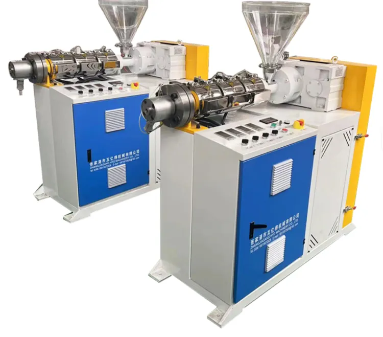 SJ25 Mini Lab PVC PP PE ABS Plastic Co-Extruder Machine for Bar Sheet Profile Pipe
