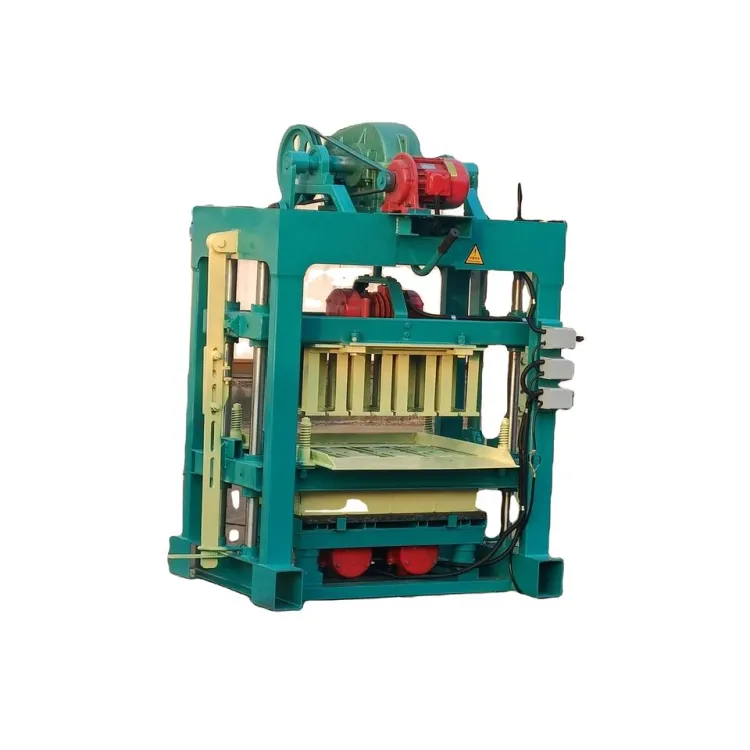 Earn Money From Home Without Investment High Efficiency QTJ4-40 Brick Making Machinery Manual Earth Brick Machine
