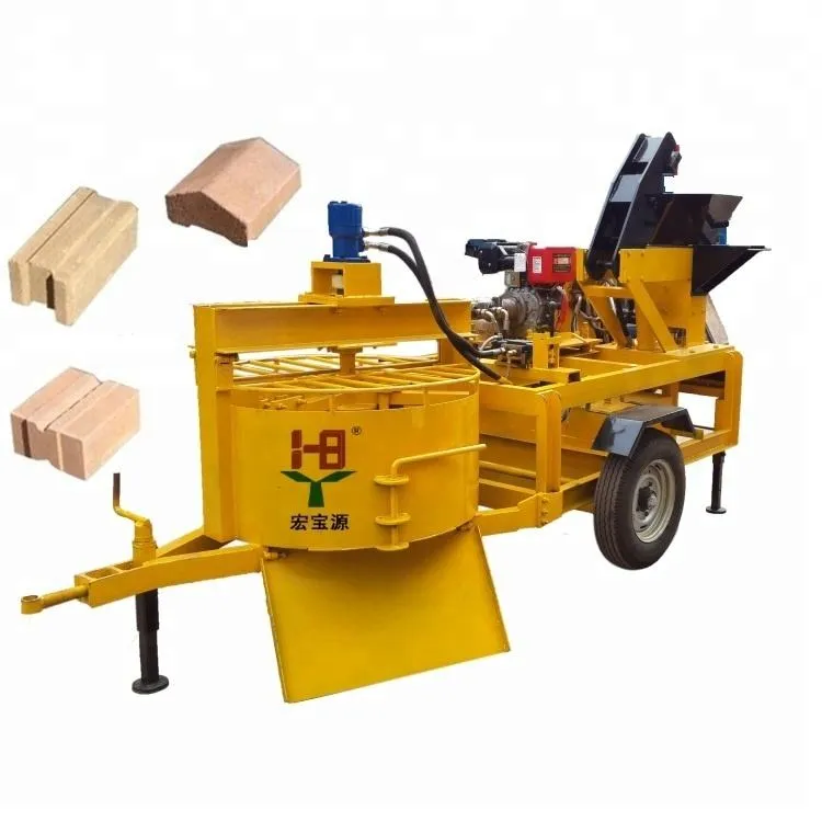 M7MI Twin Moving Interlocking Btc Brick Making Machine Compressed Soil Block Machine