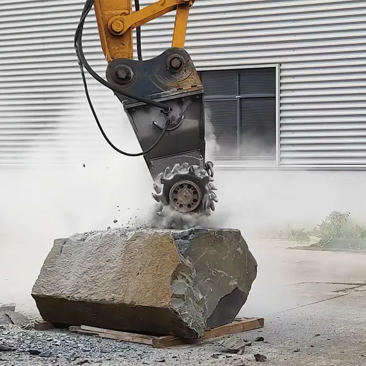 2026 Model Technology Paint Protection Can Be Rotated 360° Mining Hydraulic Drum Cutter for Digger Attachments