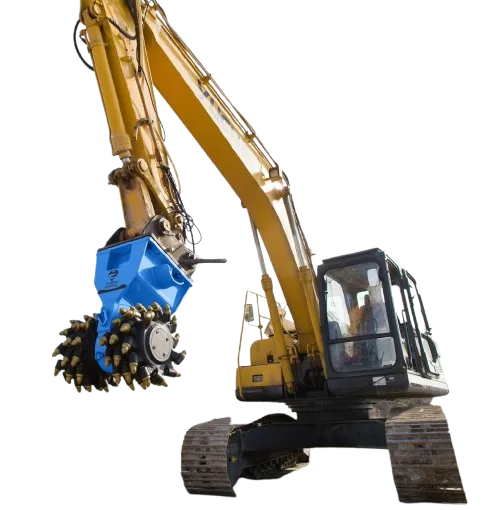 Model Technology Paint Protection Can Be Rotated 360° Mining Hydraulic Drum Cutter for Digger Attachments