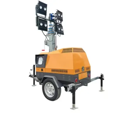 7m 9m LED Mobile Light Tower Outdoor Telescopic Mast