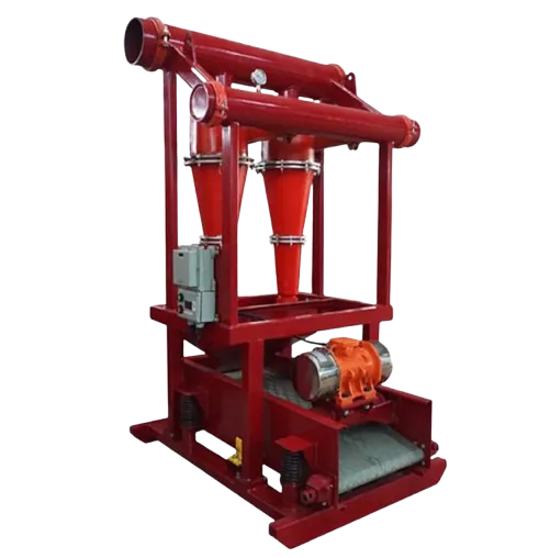 Mud Desander with Pump Motor Bearing Engine PLC Pressure Vessel & Gear for Oilfield Solid Control System