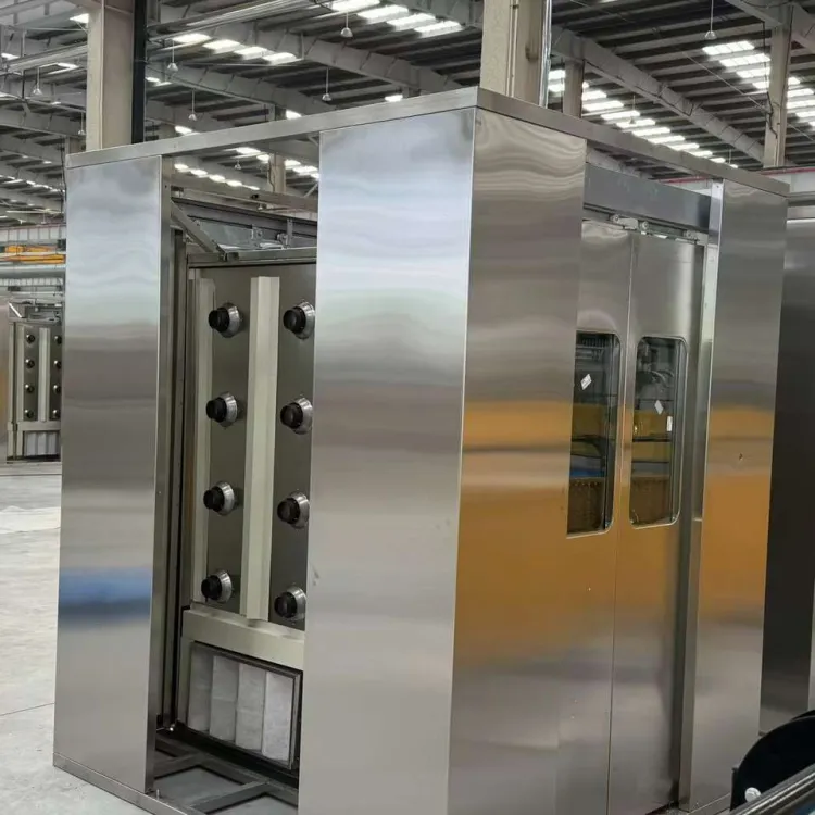 Electronic Interlock Stainless Steel Clean Room Air Shower High Speed Air Sterilization