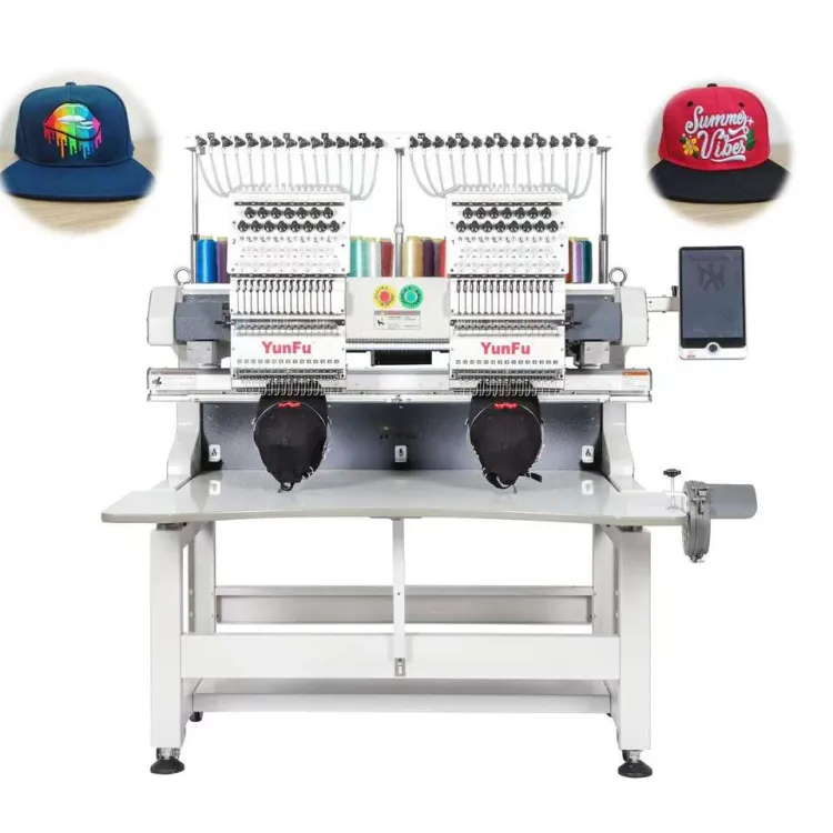 Industrial Dahao A15 Pro Automatic Double Head Embroidery Machine, 12/15 Needles, 1200 RPM