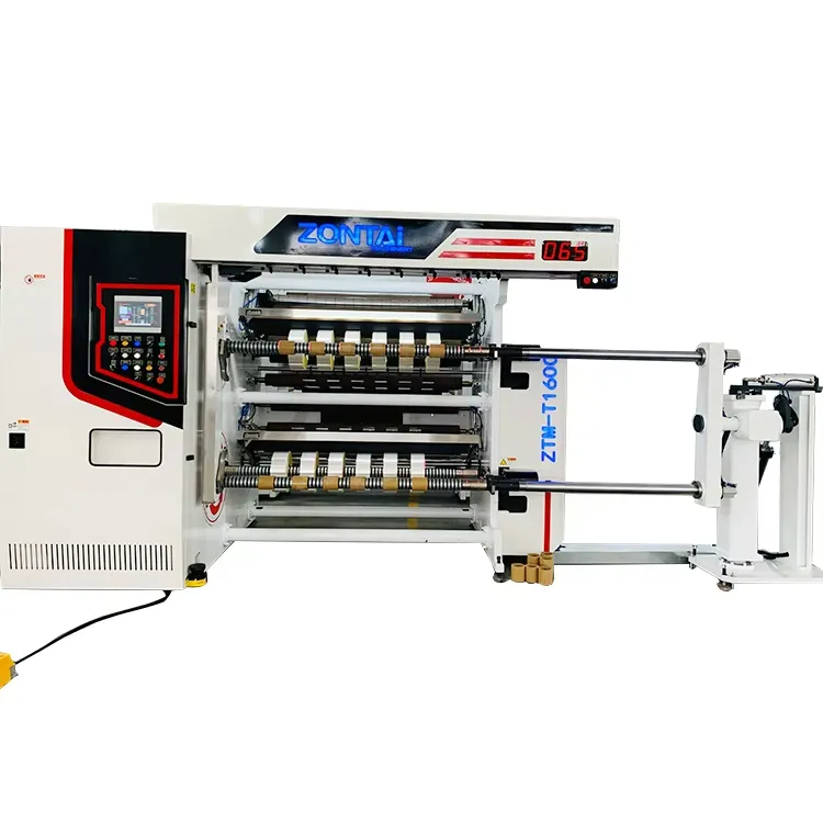 ZONTAI High-Speed Automatic Slitting Cutting & Rewinding Machine for Aluminium Kraft Paper Soft Plastic Sticker & Blank Label
