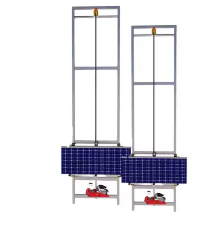 Vertical Lift for Photovoltaic Panels Equipment Lifting Goods on Top of Buildings 10M Hoist Portable Indoor Electric