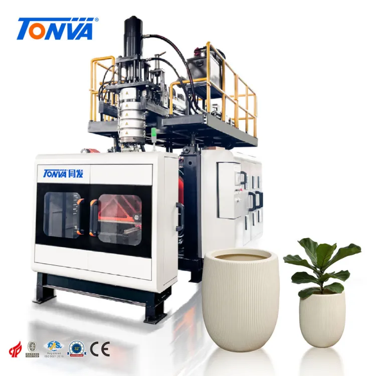 Plastic Potting Pots Blower Indoor Planters Pot Accumulator Blow Molding Making Machine
