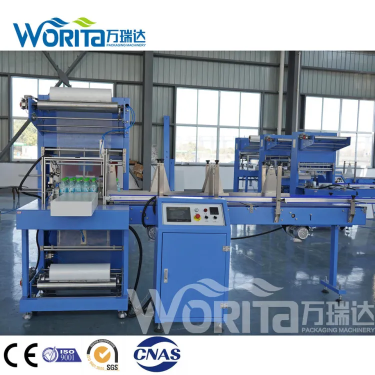 Fully Automatic Heat Shrink Film Wrapping Packing Wrap Packing Machine for Small Boxes Tall Bottles Shrink Wrap