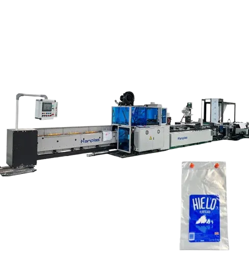 HP-SAW Hanplas Fully Auto BOPP PE Wicket Bread Hielo Bag Plastic Ice Bag Making Machine