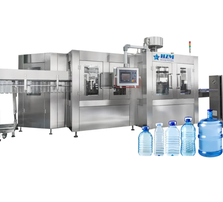 Full Automatic Pure Water Bottle Filling Machine PET Plastic Bottle / Bottled Mineral Water Packing Line