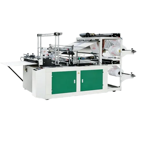 High Speed Double Layer PE Plastic Bag Making Machine Automatic HDPE LDPE Heat Sealing Cold Cutting Equipment for Shopping Bags