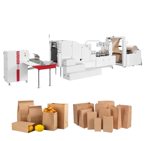 RZFD-330 Full Automatic Flat Bottom Paper Bag Making Machine, square Bottom Paper Bag Machine