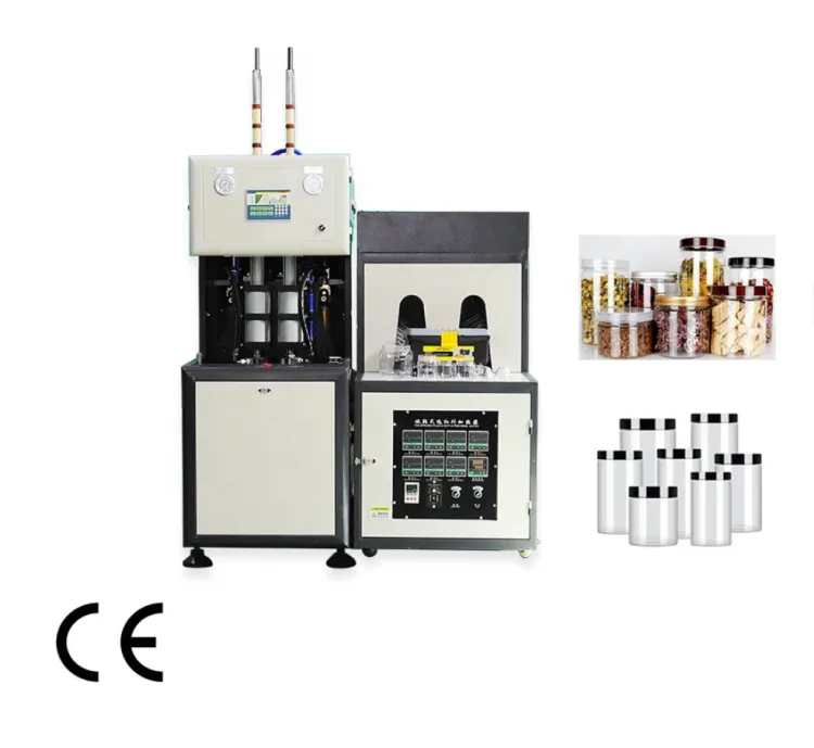 LS-B3L Manual PET Jar Bottle Blowing Blow Molding Machine for 10ml-2.5L Plastic Honey Nut Toy Jar Can Making Machine PLC Control