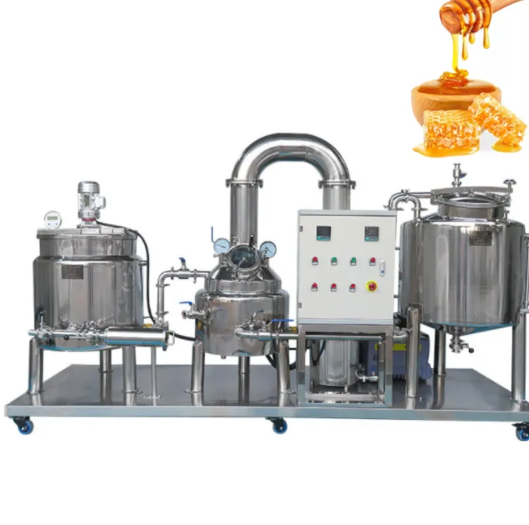 Automatic 2ton/day Vacuum Processing Bee Honey Extractor Filtering Machine Industrial Honey Making Machine