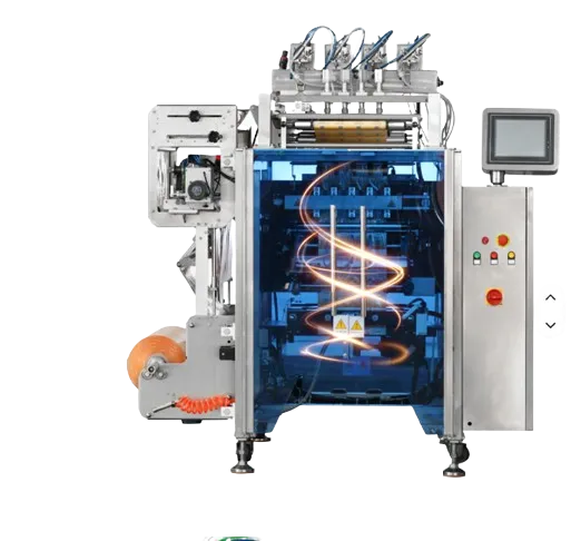 Multi Lanes Automatic Vertical Form Fill Seal Sauce Stick Ketchup 4 Side Sachet Filling Packing Package Machine for Liquid Honey