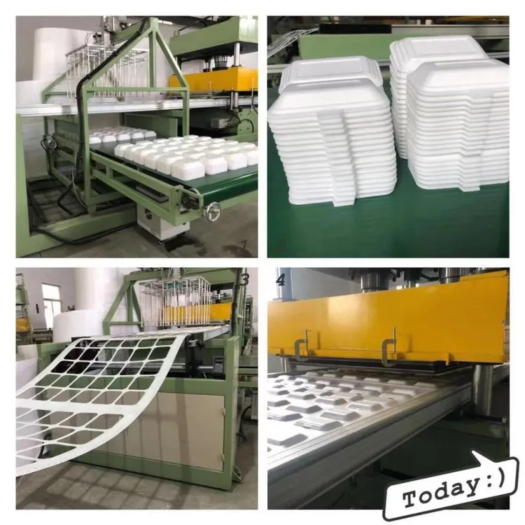 Small PS Polystyrene Foam Food Meat Tray Production Line Plastic Dishes Containers Making Machine