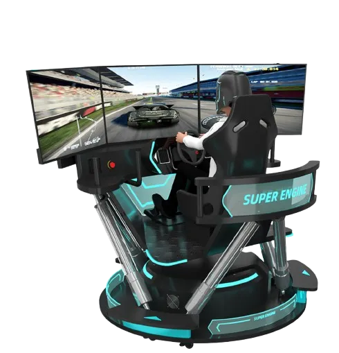 Racing Simulator 3 Screen 6Dof Speed Sports Driving Race Game Racing Simulator with Manual Gear for Amusement Parks