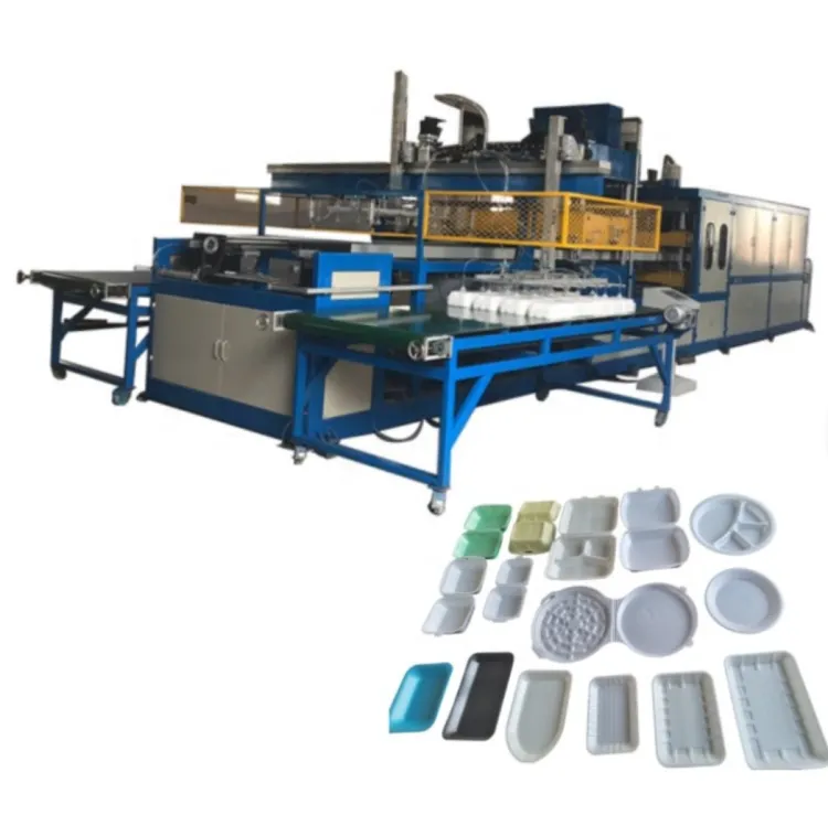 Small PS Polystyrene Foam Food Meat Tray Production Line Plastic Dishes Containers Making Machine