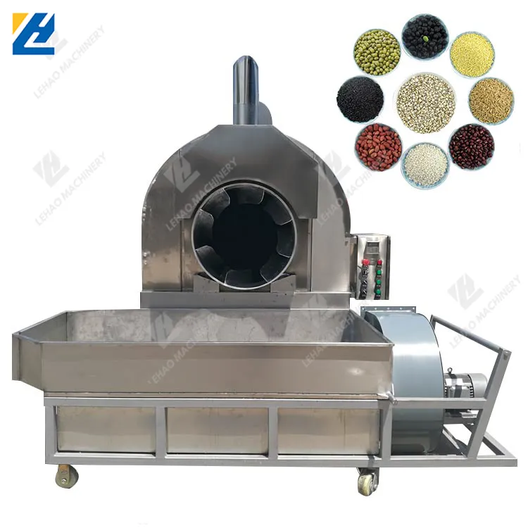 Commercial Rotary Drum Barley Malt Nut Grain Roaster on Low