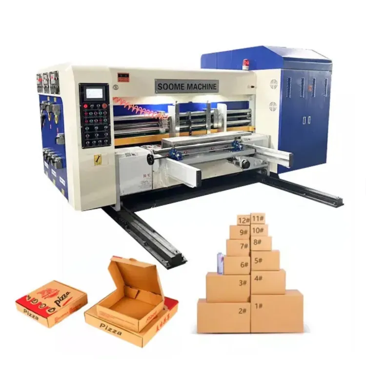 2 Colors Flexo Printing Corrugated Cardboard Box Making Machine for Pizza