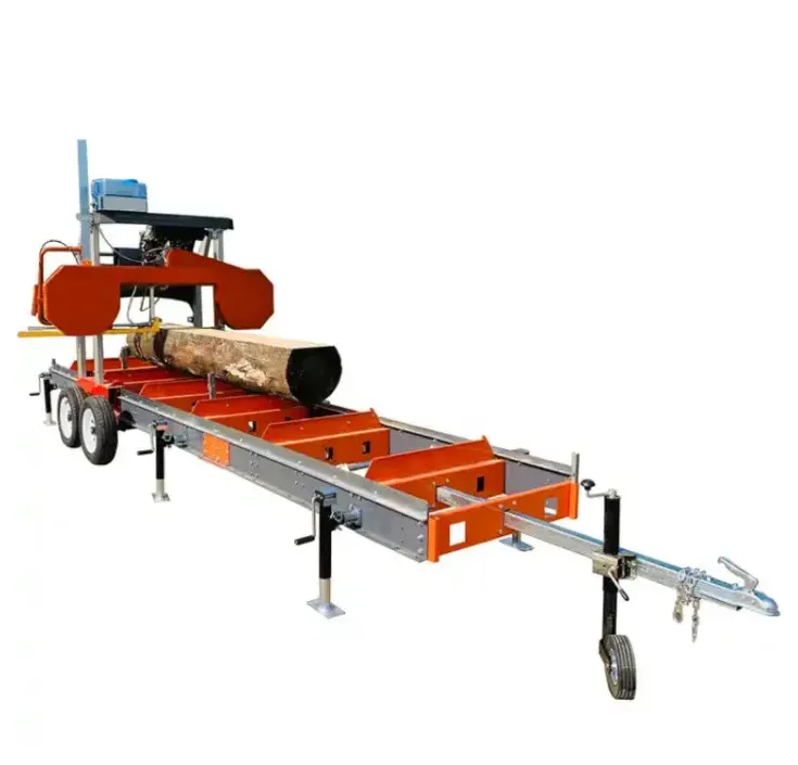 Wood Working Bandsaw Mill Machinery Big Log Portable Diesel Horizontal Wood Cutting Band Sawmill Machine