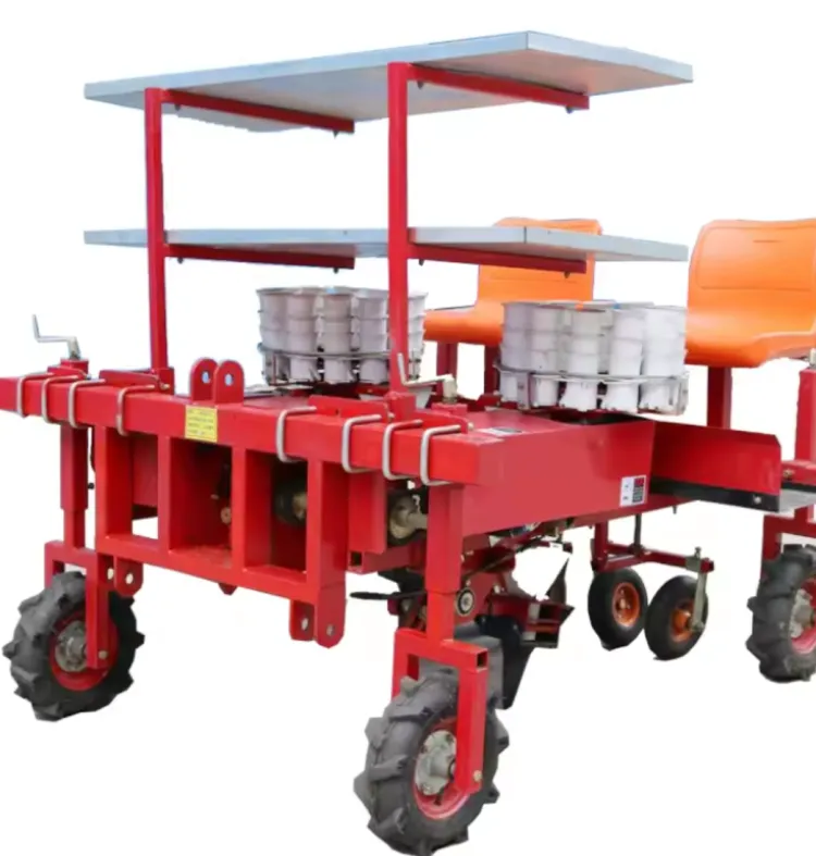 Farm Tractor Mounted 2 Row and 4 Rows Onion Pepper Sugar Beet Plant Transplanter Machine