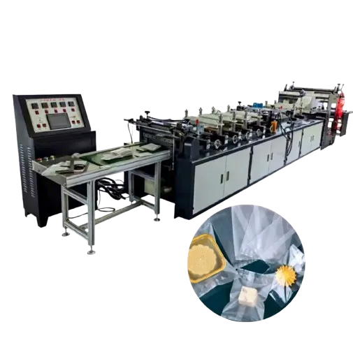 Gusseted Bags Food Tea Center Seal Bag Pouch Making Machine