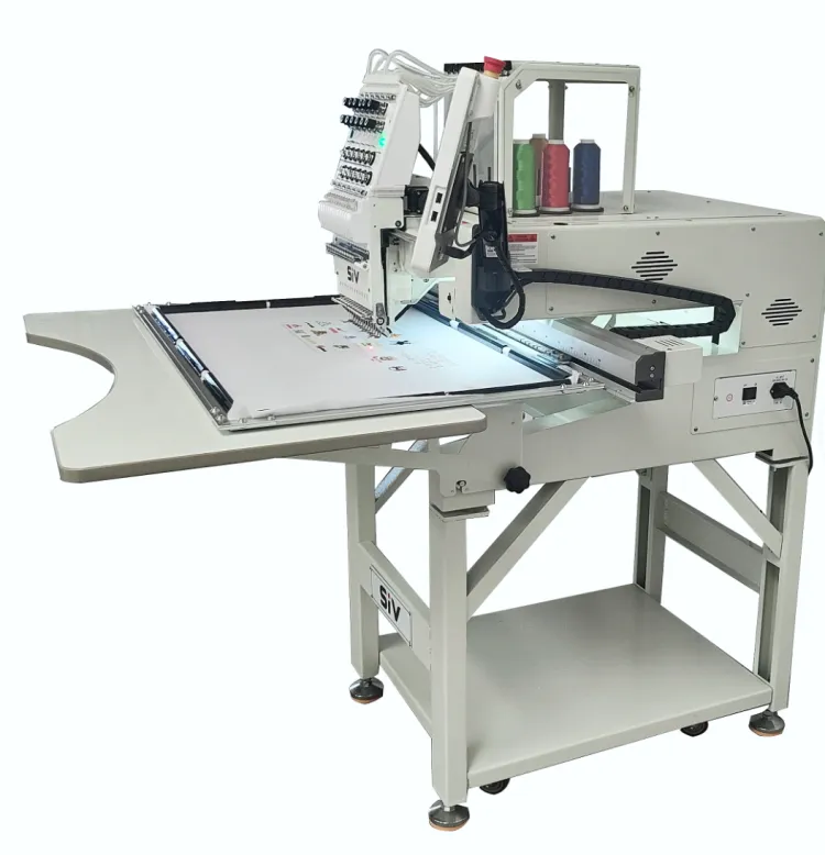 Traditional Computerized Single Head Flat Embroidery Machine Motor High-Accuracy Home Use for Garments Dresses