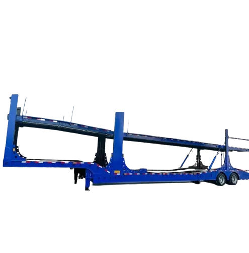 2 Axles double deck chassis car carrier semi trailer 8 cars