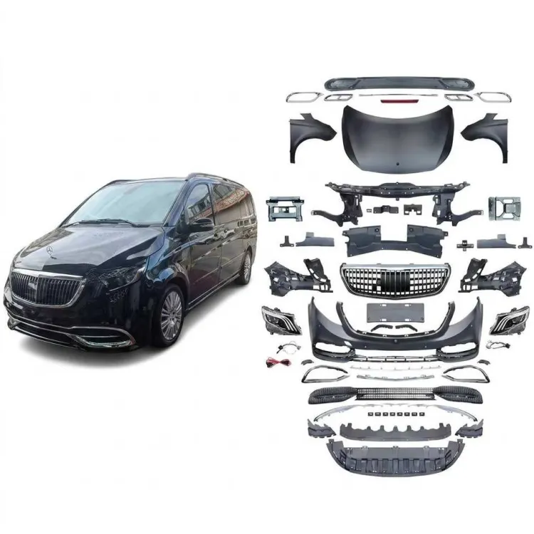 Professional W639 Maybach Look Body Kit for Mercedes Benz Viano Vito Old to Facelift Exterior Upgrade Kit