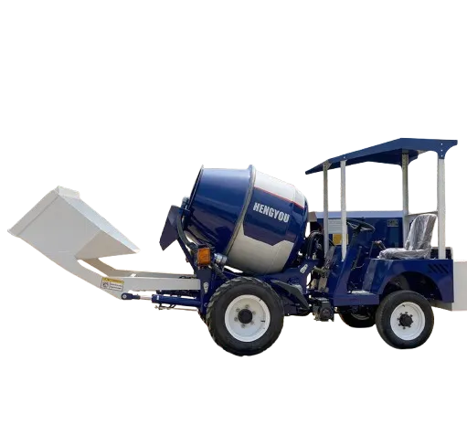 Fully Automatic Portable 0.5m³ Concrete Machinery diesel Drum Self-built Houses Self Loading Concrete Mixer Truck