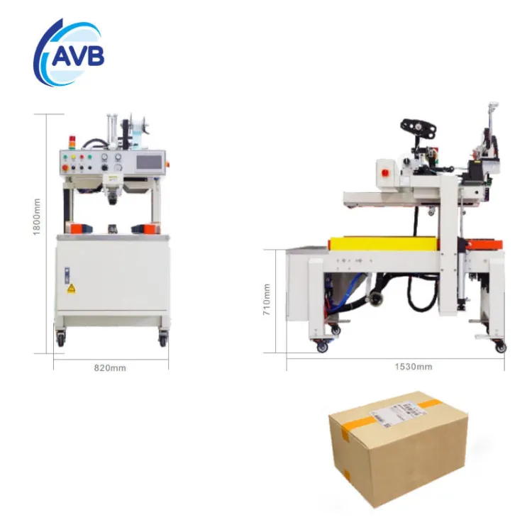 Automatic Case Sealing & Labeling All-in-One Machine WMS/ERP System Compatible Logistics Packaging Automation Equipment