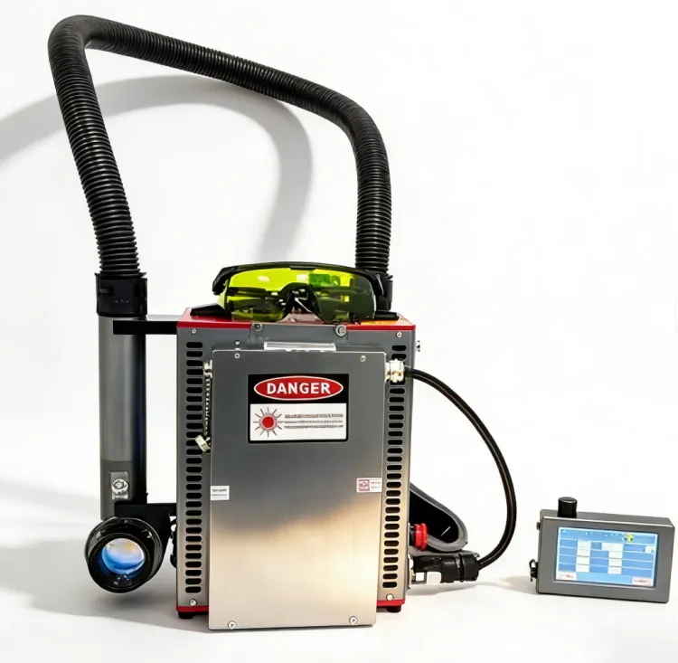 300W Mini Backpack Fiber Laser Rust & Paint Graffiti Remover for Stainless Steel