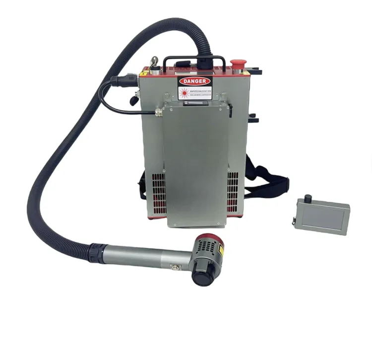 200W Backpack Fiber Laser Cleaning Machine, Handheld Rust & Paint Remover Portable Pulse Laser for Metal Surface