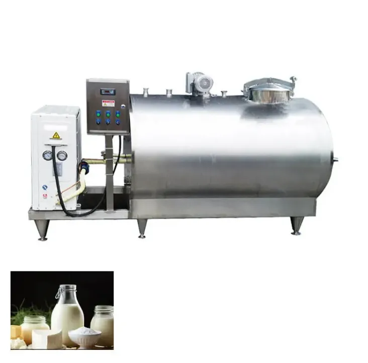 500L1000L 2000L Stainless SteelVertical Milk Cooler Chilling Tank 800L Horizontal Milk Cooling Storage Tank