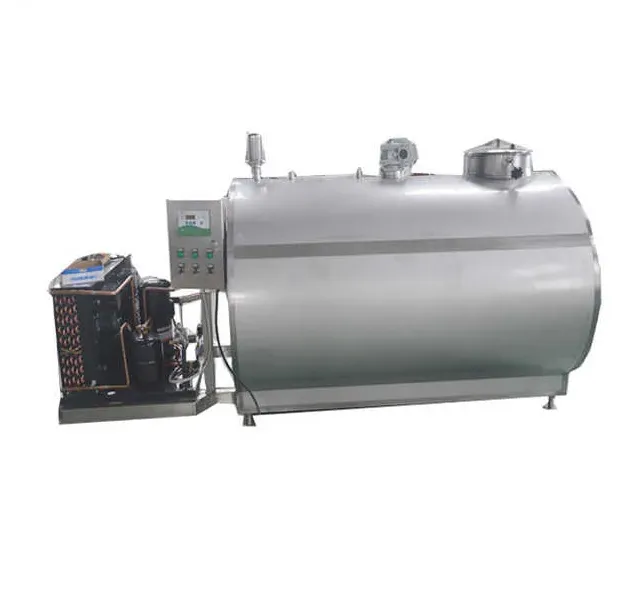 Cooling Milk Storage Tank 304 Stainless Steel Milk Cooling Tank Fresh Milk Horizontal Cooling Tank